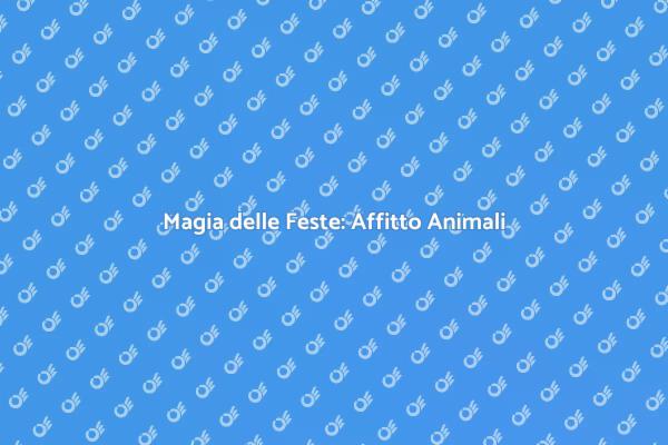 Trasforma il Tuo Evento con Animali