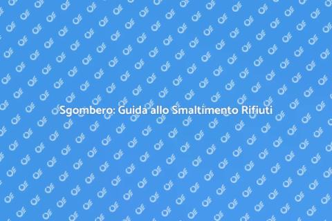 Smaltimento Rifiuti Speciali Sgomberi