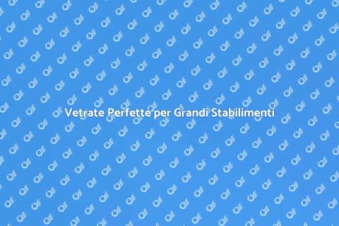 Pulizia Vetri per Grandi Stabilimenti