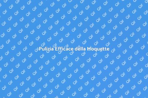 Sanificazione della Moquette: Guida Pratica