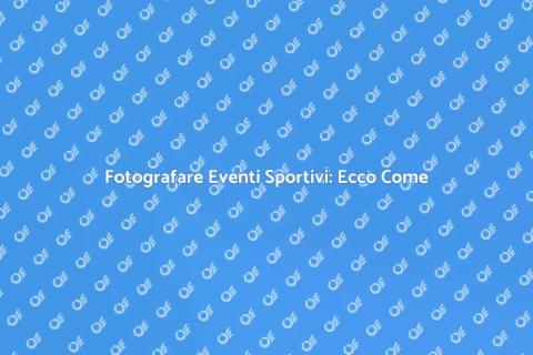 Noleggiare un Fotografo Sportivo