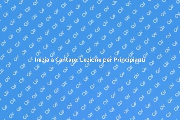 Canta e Scopri il Tuo Talento