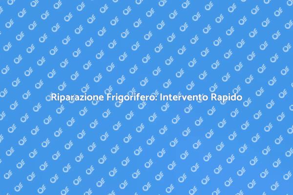 Riparazione Frigorifero: Affidati a Noi!