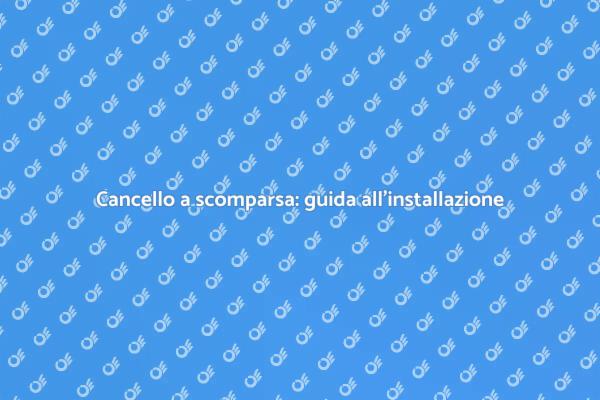 Installare un cancello a scomparsa
