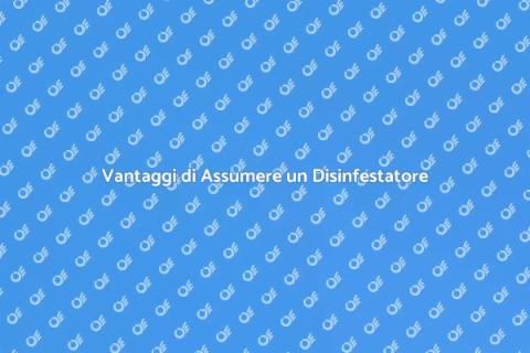 Assumere un Disinfestatore: Perché Farlo