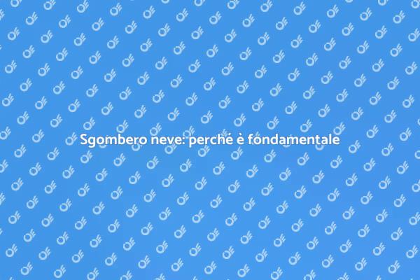 Sgombero neve: sicurezza in città