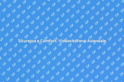 Videocitofono per Azienda: Sicurezza