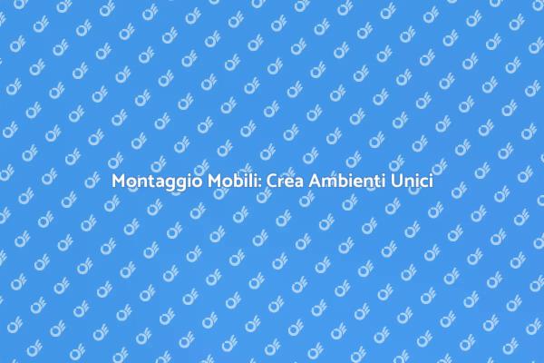 Assemblaggio Creativo di Mobili