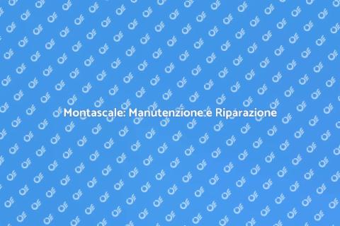 Riparazione Montascale: Servizio Essenziale