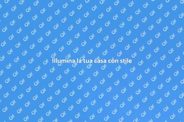 Trasforma il tuo ambiente con l'illuminazione