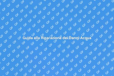 Riparazione Danni Acqua: Guida Completa