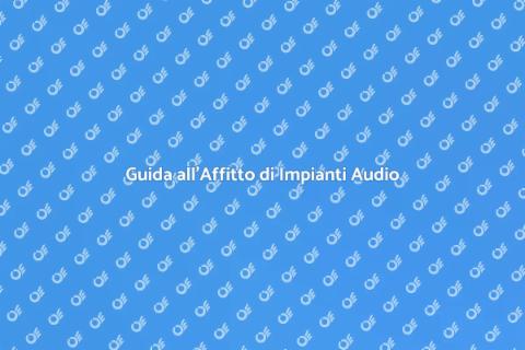 Affittare Impianto Audio Professionale