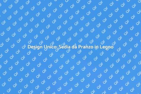 Sedia da Pranzo in Legno Su Misura
