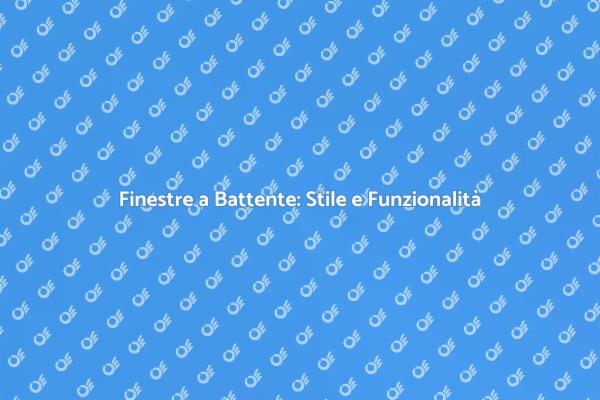 Installazione Finestre a Battente