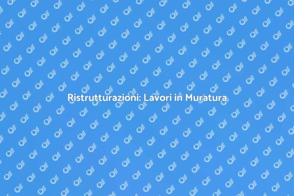 Trasforma la Tua Casa con Muratura