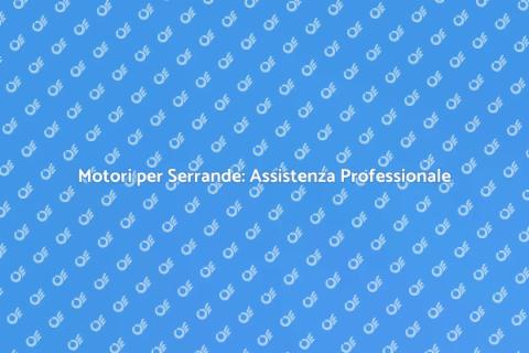 Assistenza Motori per Serrande Sicure