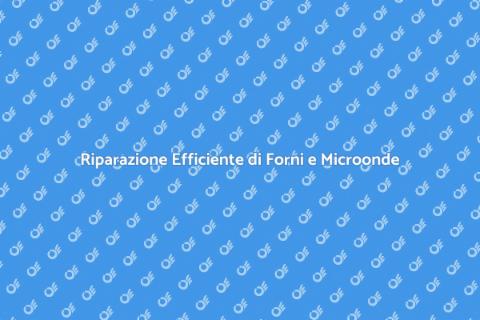 Riparazione Forni e Microonde Efficace