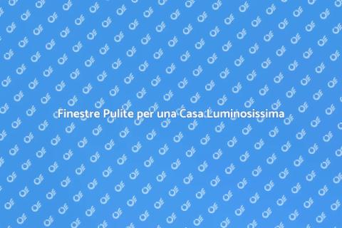 Pulizia Finestre: Spazi Luminosi