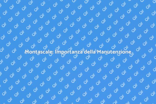 Manutenzione Montascale: Perché è Fondamentale