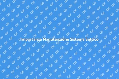 Manutenzione Preventiva Sistema Settico
