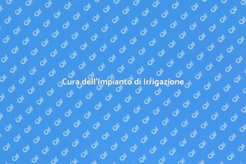 Manutenzione Impianto Irrigazione