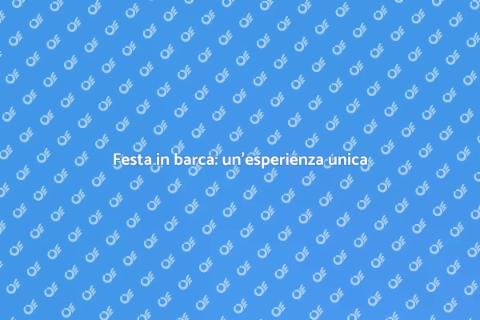 Giornata in barca per feste indimenticabili