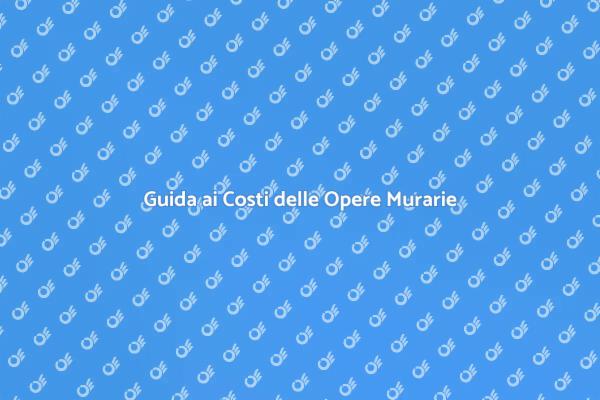 Costi Murari: Pianifica con Successo