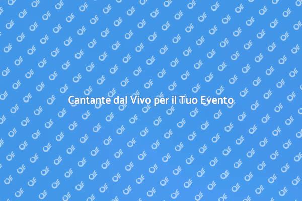 Trasforma il Tuo Evento con un Cantante