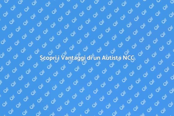 Autista NCC: Comfort e Sicurezza per Te