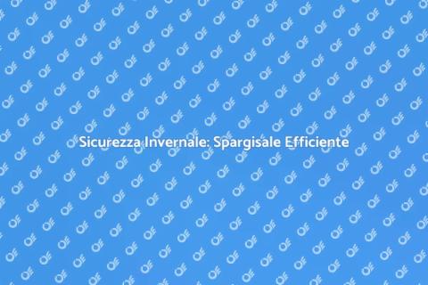 Ottimizzazione Spargisale Sicurezza Invernale