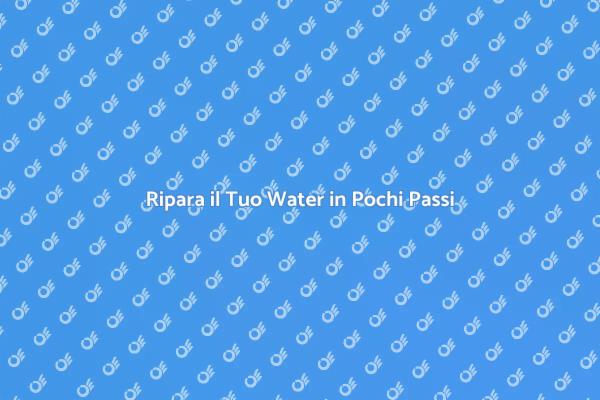 Aggiustare il Water: Guida Pratica