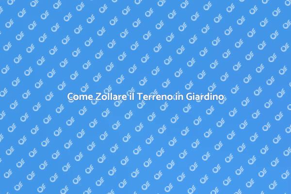 Zollatura: Il Segreto per un Giardino Sano