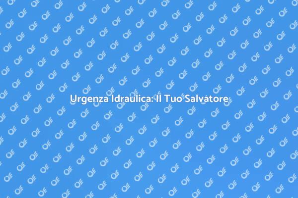 Emergenze Idrauliche: Agisci Subito!