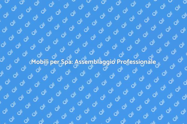 Trasforma il tuo spazio con mobili per spa