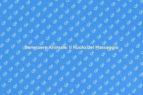 Massaggiatore Specializzato per Animali