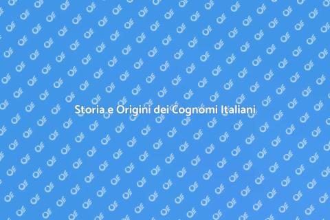 Ricerche sui Cognomi Italiani