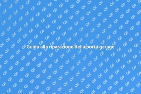 Riparare la molla della porta garage