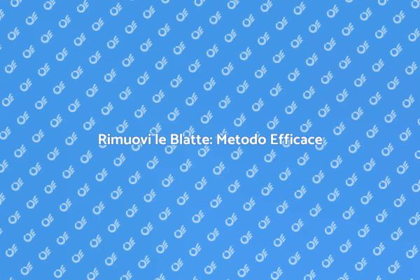 Controllo Blatte: La Tua Soluzione