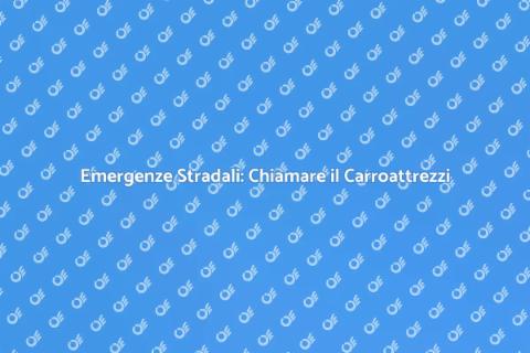 Chiamare Carroattrezzi: Servizio Efficace