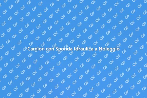 Noleggio Facile di Camion con Sponda