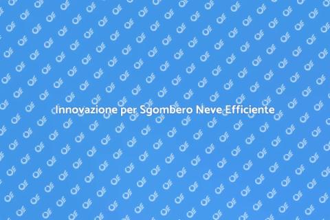 Sgombero Neve Intelligente per Inverno