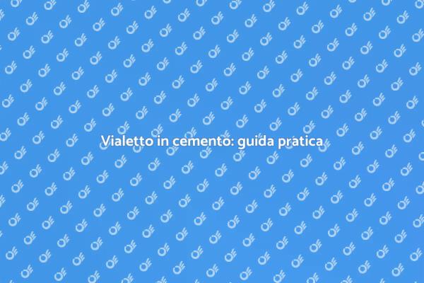 Guida alla costruzione di un vialetto