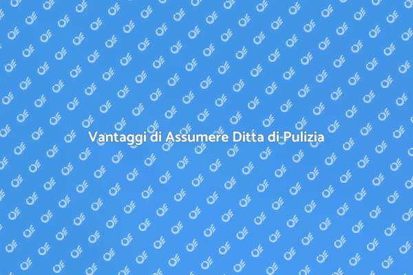 Perché Scegliere una Ditta di Pulizia