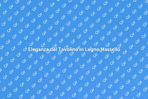 Tavolino da Salotto in Legno Massello