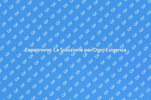 Capannone: Versatilità e Funzionalità