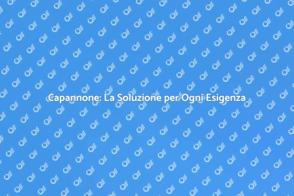 Capannone: Un'Opzione Versatile e Funzionale