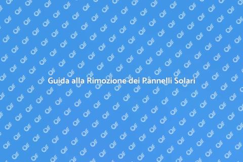 Rimuovere Pannelli Solari per Tetto