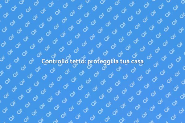 Manutenzione tetto per la tua sicurezza