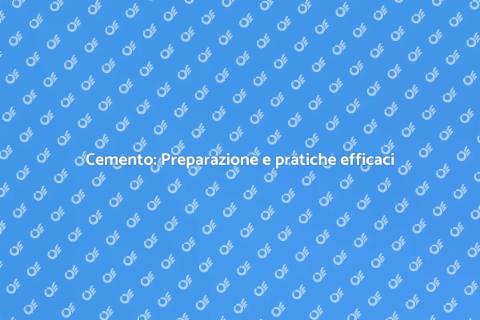 Preparazione del cemento: Guida pratica
