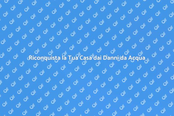 Danni da Acqua: Come Ripristinare la Tua Casa